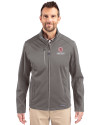 Bradley Braves Cutter & Buck Evoke Softshell Recycled Full Zip Mens Jacket Elemental Grey Front Thumbnail Image