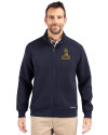 Northern Arizona Lumberjacks College Vault Cutter & Buck Roam Epic Versatility Recycled Full Zip Mens Jacket Navy Blue Front Thumbnail Image