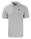 Texas Rio Grande Valley Vaqueros Cutter & Buck Forge Eco Double Stripe Stretch Recycled Mens Big &Tall Polo Polished/White Mannequin Thumbnail Image