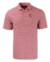 Louisville Cardinals College Vault Cutter & Buck Forge Eco Double Stripe Stretch Recycled Mens Big &Tall Polo Cardinal Red/White Mannequin Thumbnail Image