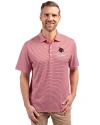 Louisville Cardinals Alumni Cutter & Buck Forge Eco Double Stripe Stretch Recycled Mens Big &Tall Polo Cardinal Red/White Front Thumbnail Image