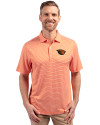 Oregon State Beavers Cutter & Buck Forge Eco Double Stripe Stretch Recycled Mens Polo College Orange/White Front Thumbnail Image