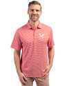 Eastern Washington Eagles Cutter & Buck Forge Eco Double Stripe Stretch Recycled Mens Polo Red/White Front Thumbnail Image