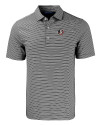 Florida State Seminoles Cutter & Buck Forge Eco Double Stripe Stretch Recycled Mens Polo Black/White Mannequin Thumbnail Image