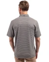 Miami University RedHawks - Cutter & Buck Forge Eco Double Stripe Stretch Recycled Mens Polo Black/White Back Thumbnail Image