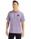 East Carolina Pirates Cutter & Buck Forge Eco Double Stripe Stretch Recycled Mens Polo College Purple/White Front Thumbnail Image
