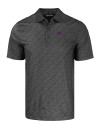 Kansas State Wildcats Cutter & Buck Pike Eco Pebble Print Stretch Recycled Mens Polo Black Mannequin Thumbnail Image