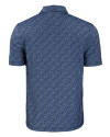 Texas Rio Grande Valley Vaqueros Cutter & Buck Pike Eco Pebble Print Stretch Recycled Mens Polo Navy Blue/White Mannequin Back Thumbnail Image