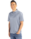 Tuskegee Golden Tigers Cutter & Buck Pike Eco Pebble Print Stretch Recycled Mens Polo Polished/White Side Thumbnail Image