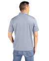 Tuskegee Golden Tigers Cutter & Buck Pike Eco Pebble Print Stretch Recycled Mens Polo Polished/White Back Thumbnail Image