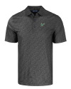 South Florida Bulls Cutter & Buck Pike Eco Pebble Print Stretch Recycled Mens Polo Black Mannequin Thumbnail Image