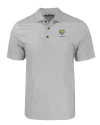 Fort Valley State Wildcats Cutter & Buck Pike Eco Tonal Geo Print Stretch Recycled Mens Big & Tall Polo Elemental Grey Mannequin Thumbnail Image