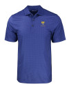 Fort Valley State Wildcats Cutter & Buck Pike Eco Tonal Geo Print Stretch Recycled Mens Big & Tall Polo Tour Blue Mannequin Thumbnail Image