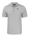 Kansas State Wildcats Cutter & Buck Pike Eco Tonal Geo Print Stretch Recycled Mens Big & Tall Polo Elemental Grey Mannequin Thumbnail Image