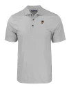 Texas Rio Grande Valley Vaqueros Cutter & Buck Pike Eco Tonal Geo Print Stretch Recycled Mens Big & Tall Polo Elemental Grey Mannequin Thumbnail Image
