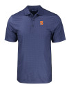 View image 7: Syracuse Orange Cutter & Buck Pike Eco Tonal Geo Print Stretch Recycled Mens Big & Tall Polo Navy Blue Mannequin