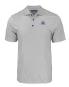 Northwestern Wildcats College Vault Cutter & Buck Pike Eco Tonal Geo Print Stretch Recycled Mens Big & Tall Polo Elemental Grey Mannequin Thumbnail Image
