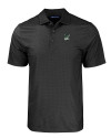 Portland State Vikings College Vault Cutter & Buck Pike Eco Tonal Geo Print Stretch Recycled Mens Big & Tall Polo Black Mannequin Thumbnail Image