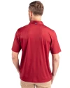 Louisville Cardinals College Vault Cutter & Buck Pike Eco Tonal Geo Print Stretch Recycled Mens Big & Tall Polo Cardinal Red Back Thumbnail Image
