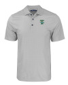 Tulane Green Wave College Vault Cutter & Buck Pike Eco Tonal Geo Print Stretch Recycled Mens Big & Tall Polo Elemental Grey Mannequin Thumbnail Image
