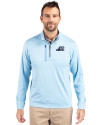 West Michigan Whitecaps Cutter & Buck Stealth Heathered Quarter Zip Mens Pullover Atlas Light Blue Front Thumbnail Image