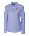 South Bend Cubs Cutter & Buck Stretch Oxford Womens Long Sleeve Dress Shirt French Blue Mannequin Thumbnail Image