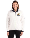 Toledo Mud Hens Cutter & Buck Cascade Eco Fleece Womens Full Zip Jacket Shell/Navy Blue Front Thumbnail Image