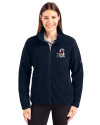Springfield Cardinals Cutter & Buck Cascade Eco Fleece Womens Full Zip Jacket Navy Blue Front Thumbnail Image