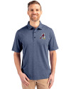 Springfield Cardinals Cutter & Buck Forge Heathered Stretch Mens Polo Indigo Heather Front Thumbnail Image