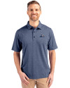 West Michigan Whitecaps Cutter & Buck Forge Heathered Stretch Mens Polo Indigo Heather Front Thumbnail Image