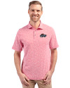 Rocket City Trash Pandas Cutter & Buck Virtue Eco Pique Botanical Print Recycled Mens Polo Red Front Thumbnail Image