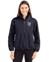 Scranton/Wilkes-Barre RailRiders Cutter & Buck Charter Eco Recycled Womens Anorak Jacket Navy Blue Front Thumbnail Image