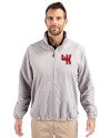 Western Kentucky Hilltoppers College Vault Cutter & Buck Charter Eco Knit Recycled Big & Tall Full-Zip Jacket Polished Medium Gray Front Thumbnail Image