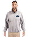 Old Dominion Monarchs College Vault Cutter & Buck Charter Eco Knit Recycled Big & Tall Full-Zip Jacket Polished Medium Gray Front Thumbnail Image