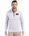 UNLV Rebels Cutter & Buck Traverse Stretch Eco Camo Print Quarter Zip Mens Big and Tall Pullover Charcoal Front Thumbnail Image