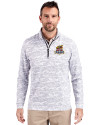 Toledo Mud Hens Cutter & Buck Traverse Stretch Eco Camo Print Quarter Zip Mens Big and Tall Pullover Charcoal Front Thumbnail Image