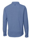 Kansas City Royals Stars & Stripes Cutter & Buck Advantage Tri-Blend Pique Long Sleeve Knitted Mens Button Down Indigo Mannequin Back Thumbnail Image