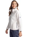 Kansas City Royals Stars & Stripes Cutter & Buck Cascade Eco Fleece Womens Pullover Jacket Shell/Navy Blue Side Thumbnail Image