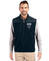 Howard Bison Cutter & Buck Cascade Eco Sherpa Mens Big and Tall Fleece Vest Navy Blue Front Thumbnail Image