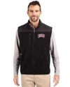 View image 1: UNLV Rebels Cutter & Buck Cascade Epic Comfort Recycled Sherpa Fleece Mens Big & Tall Full Zip Vest Black Front