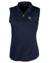 Kansas City Royals Stars & Stripes Cutter & Buck Forge Stretch Womens Sleeveless Polo Liberty Navy Mannequin Thumbnail Image