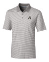 Arizona Diamondbacks City Connect Cutter & Buck Forge Tonal Stripe Stretch Mens Big and Tall Polo Polished Medium Gray Mannequin Thumbnail Image