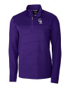 Colorado Rockies City Connect Cutter & Buck Traverse Stretch Eco Stripe Quarter Zip Mens Pullover College Purple Mannequin Thumbnail Image