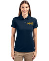 Milwaukee Brewers City Connect Cutter & Buck Advantage Eco Tri-Blend Pique Womens Polo Liberty Navy Front Thumbnail Image