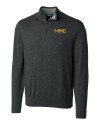 Milwaukee Brewers City Connect Cutter & Buck Lakemont Tri-Blend Mens Big and Tall Quarter Zip Pullover Sweater Charcoal Heather Mannequin Thumbnail Image