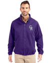 Colorado Rockies City Connect Cutter & Buck Charter Eco Recycled Mens Full-Zip Jacket College Purple Front Thumbnail Image