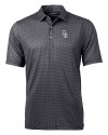 Colorado Rockies City Connect Cutter & Buck Pike Banner Print Stretch Mens Big & Tall Polo Black Mannequin Thumbnail Image