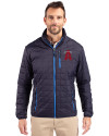 Los Angeles Angels City Connect Cutter & Buck Rainier PrimaLoft® Mens Eco Insulated Full Zip Puffer Jacket Dark Navy Front Thumbnail Image