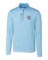 Chicago Cubs City Connect Cutter & Buck Stealth Heathered Quarter Zip Mens Pullover Atlas Light Blue Mannequin Thumbnail Image