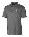 Colorado Rockies City Connect Cutter & Buck Forge Heathered Stretch Mens Polo Charcoal Heather Mannequin Thumbnail Image